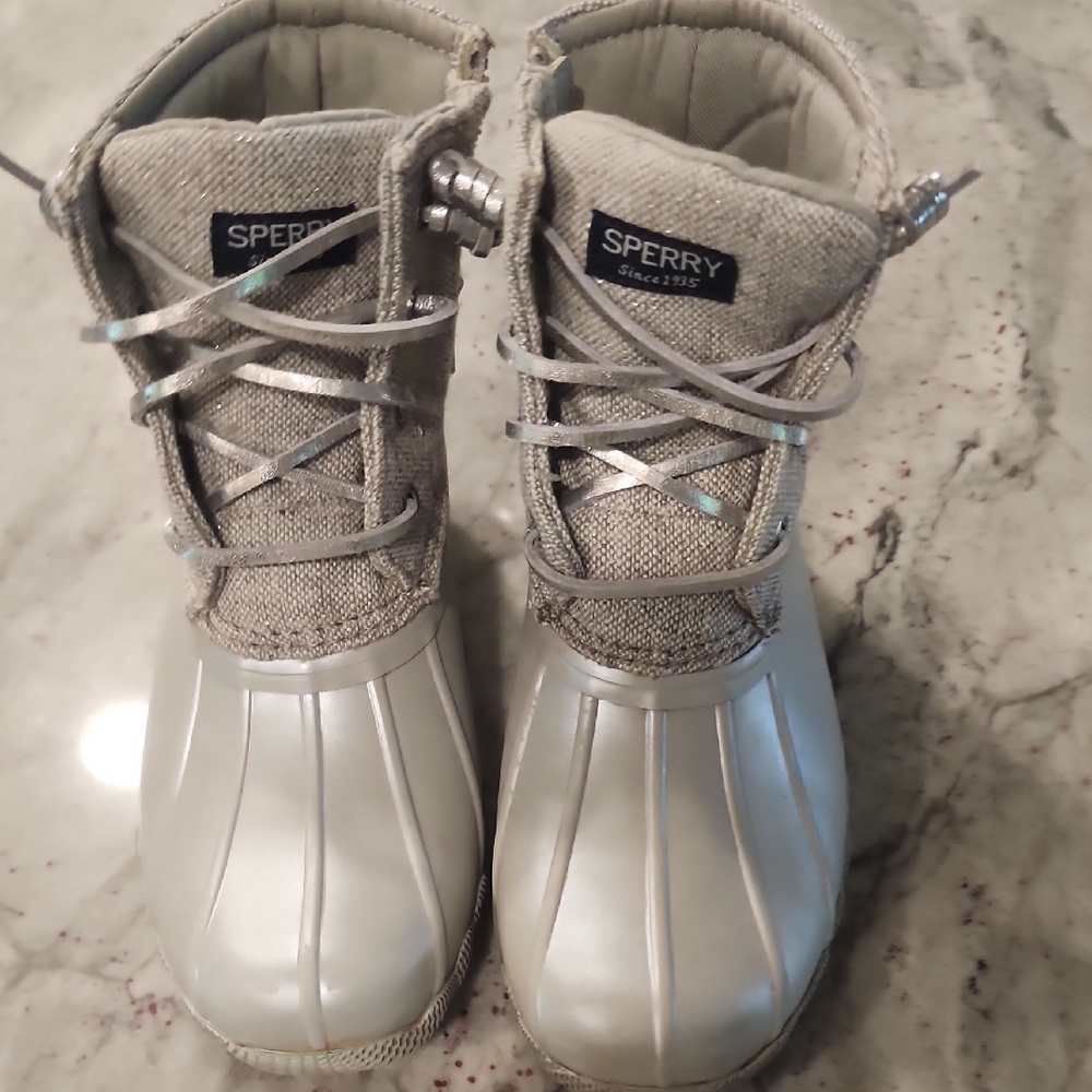 Sperry Silver Gray Waterproof Boots